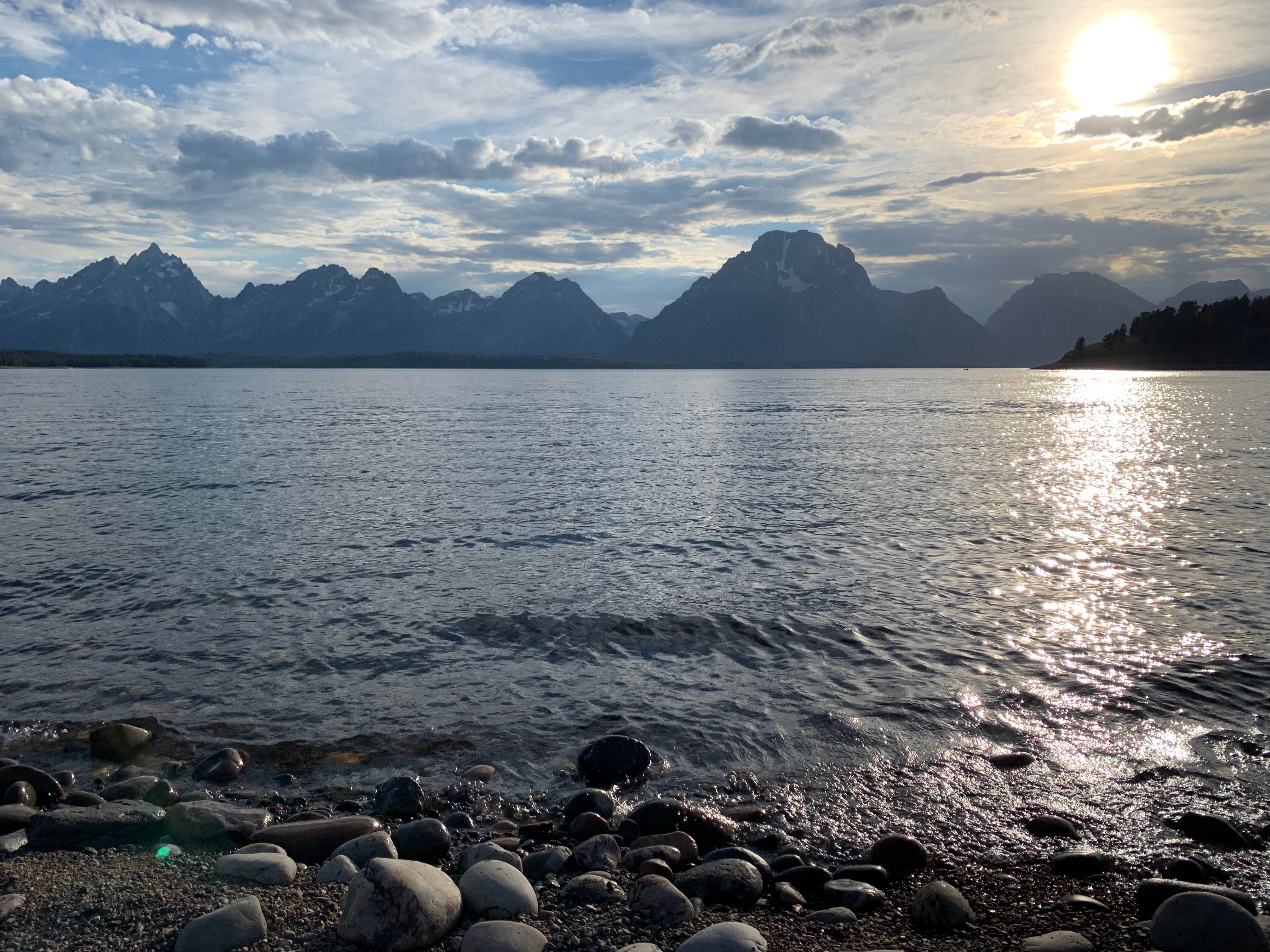 The Teton Range across the lake